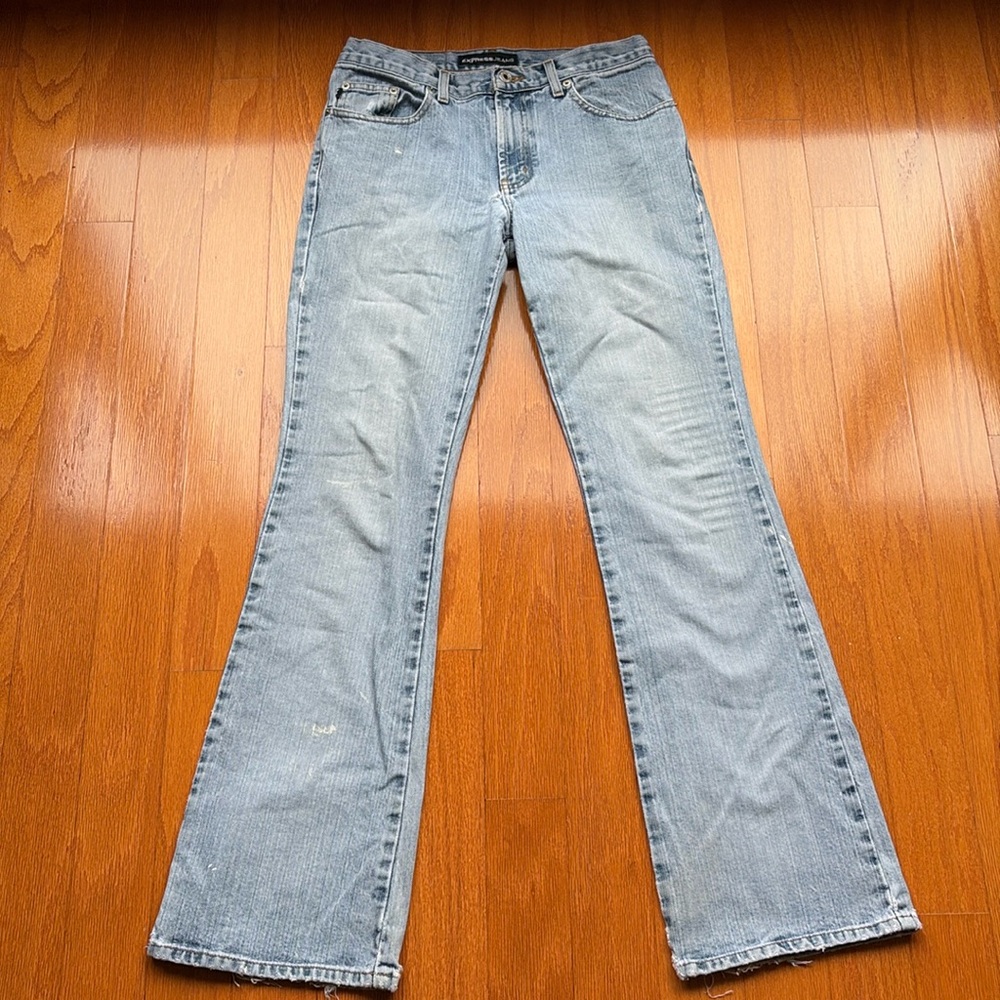 Express low rise flare jeans